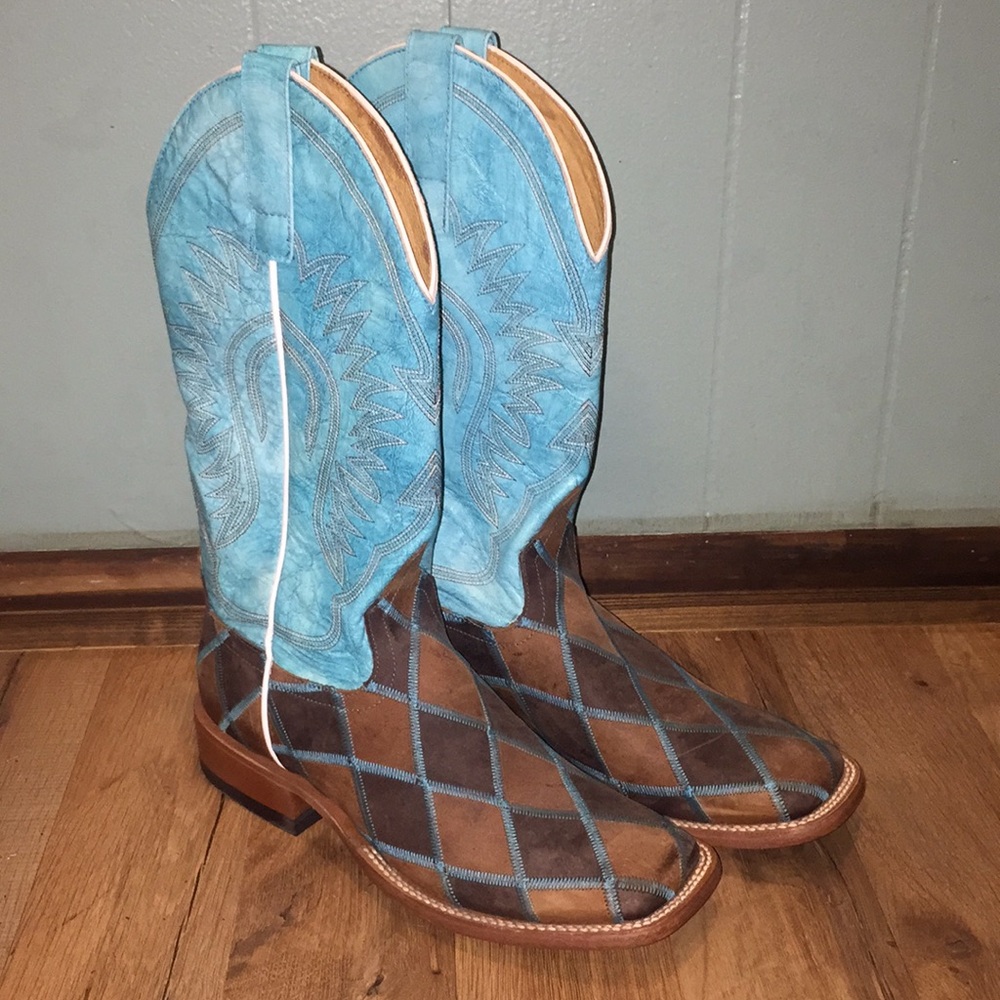 Blue HP (Horse Power) Cowboy Boots